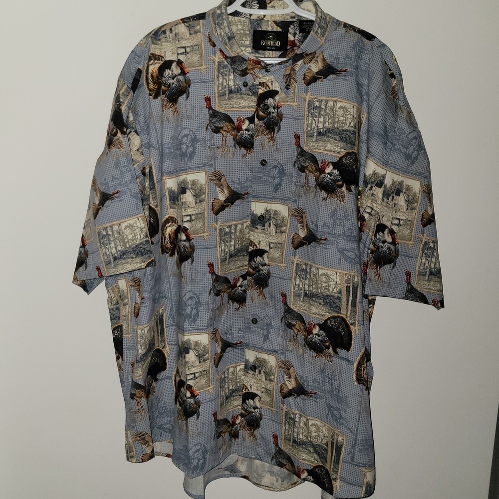 RedHead Short Sleeve Button Down Shirt Men's Size 4X Turkey Hunting Outdoor